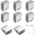 Kamtop 8 Pack Stainless Steel Square Glass Clamp 6-8mm (15/64-5/16 Inch)