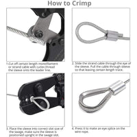 Kamtop 2 in 1 Wire Rope Cutter and Crimper