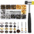 Kamtop 150 Sets Press Stud Kit 6 Colors Copper Canvas Snaps Button Poppers Fasteners